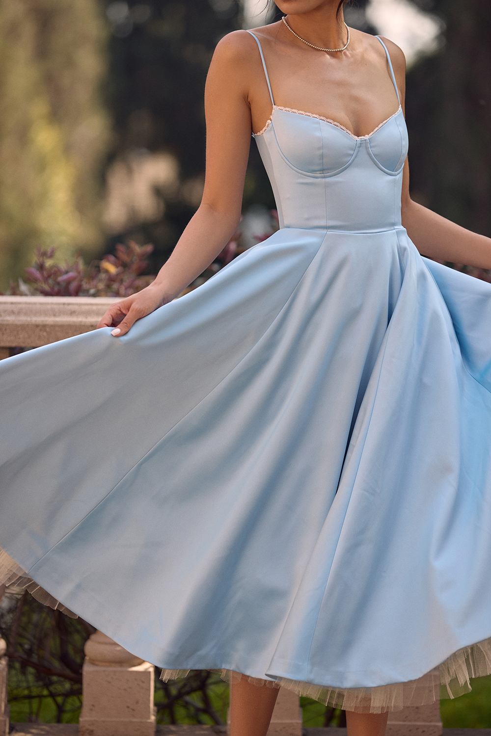 Mademoiselle Cinderella Blue Tulle Midi Dress - luluinthesky