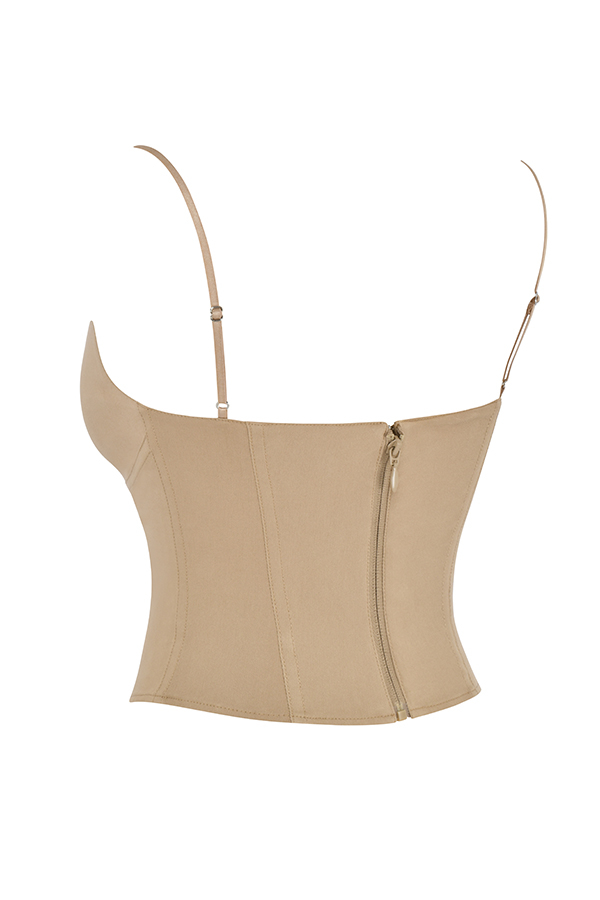 Flavia Beige Sculpting Corset - luluinthesky