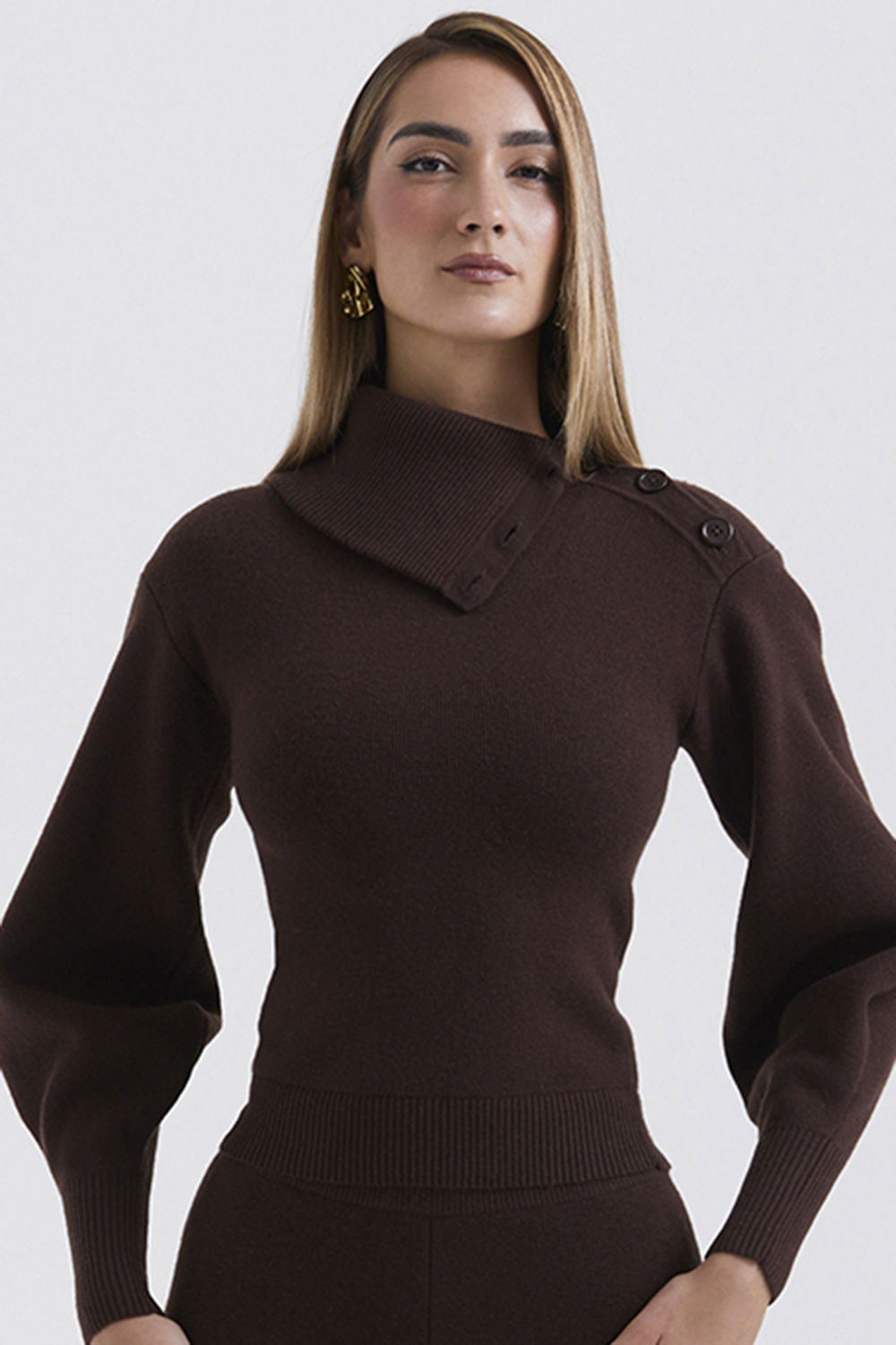 Adelita Chocolate Cashmere Blend Sweater - SALE - luluinthesky