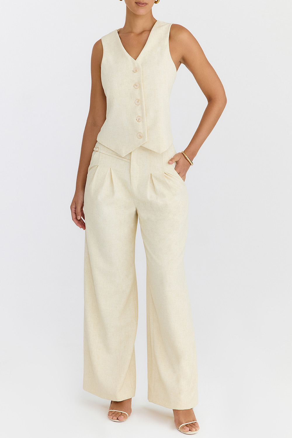 Mistress Rocks Butterscotch Pleated Trousers - SALE - luluinthesky