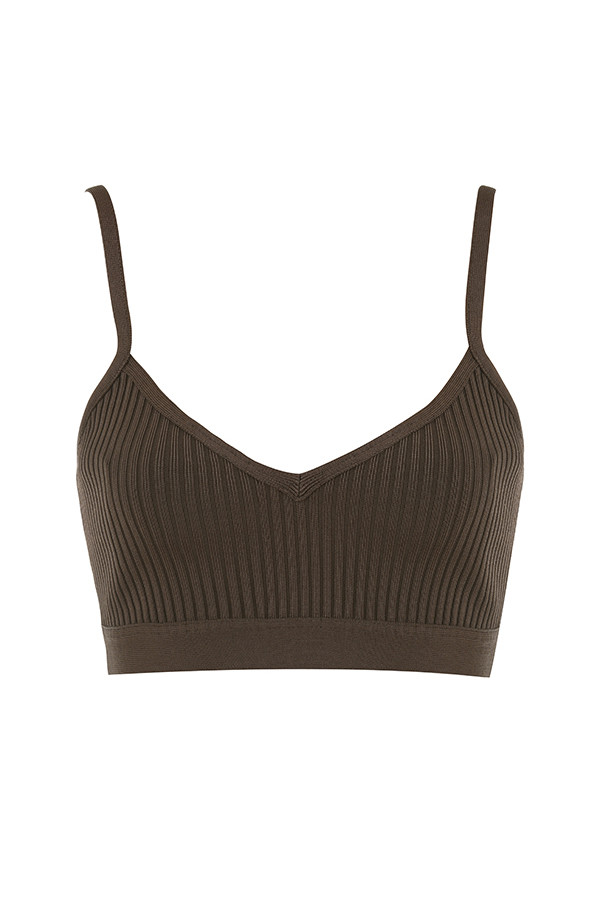Evie Brown Bandage Bralette - luluinthesky