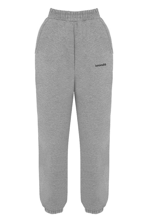 Sky Grey Fleece Back Jogging Trousers - luluinthesky