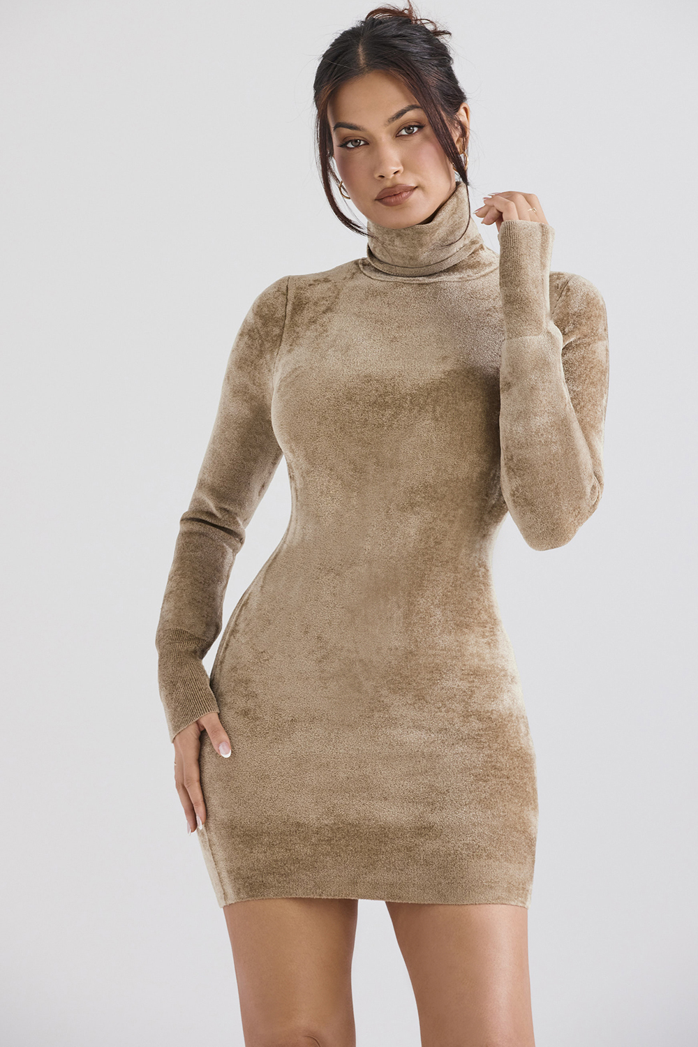 Taya Fawn Chenille Mini Dress - SALE - luluinthesky