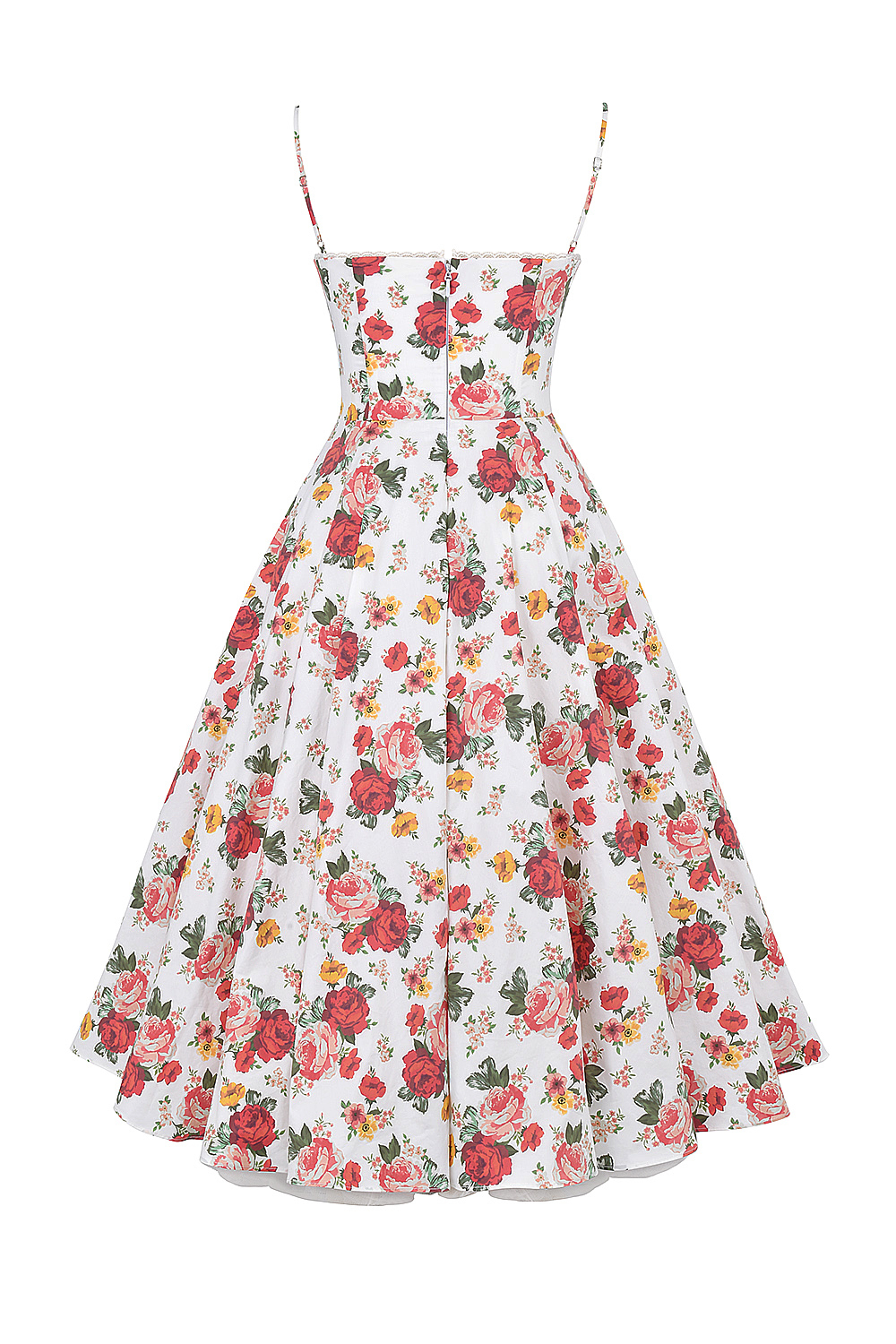Mademoiselle Italian Rose Print Tulle Midi Dress - luluinthesky