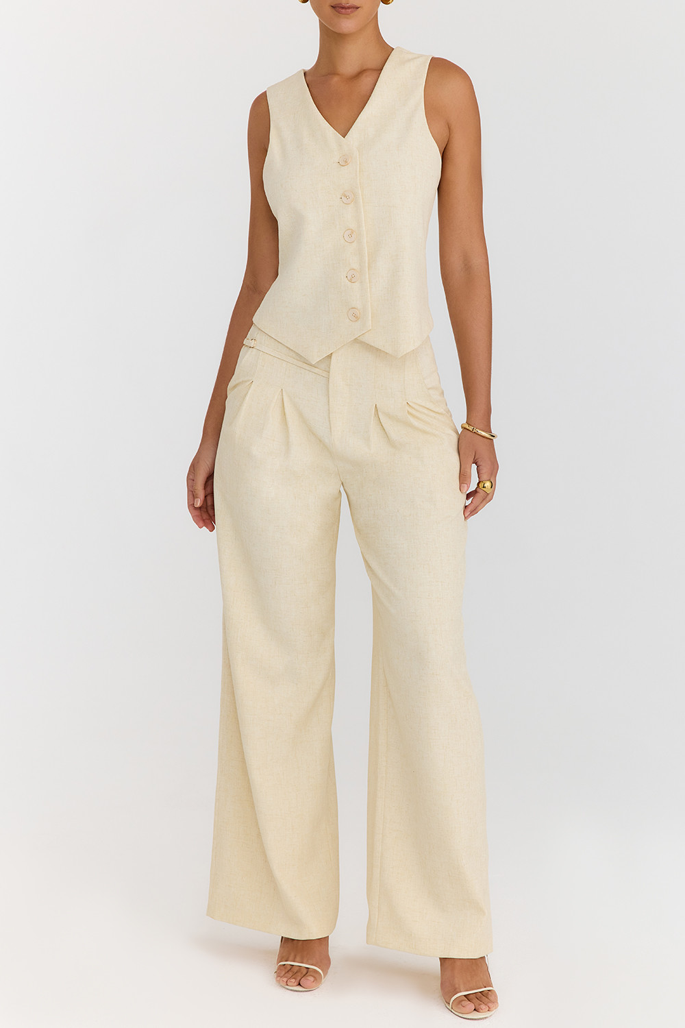 Mistress Rocks Butterscotch Pleated Trousers - SALE - luluinthesky