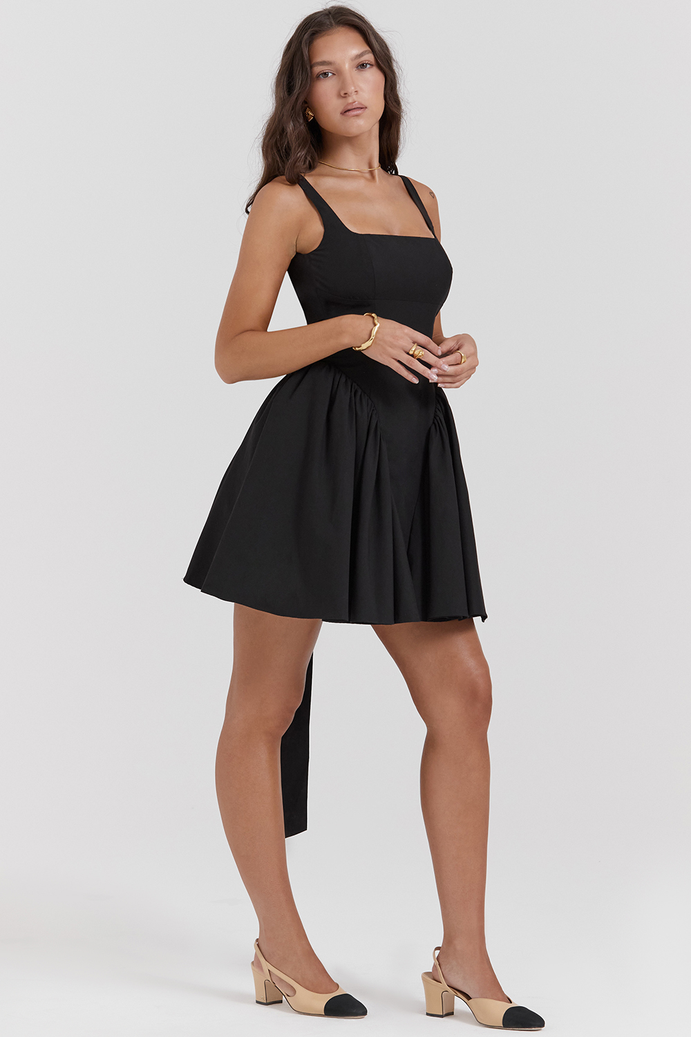 Florianne Black Bow Mini Dress - luluinthesky