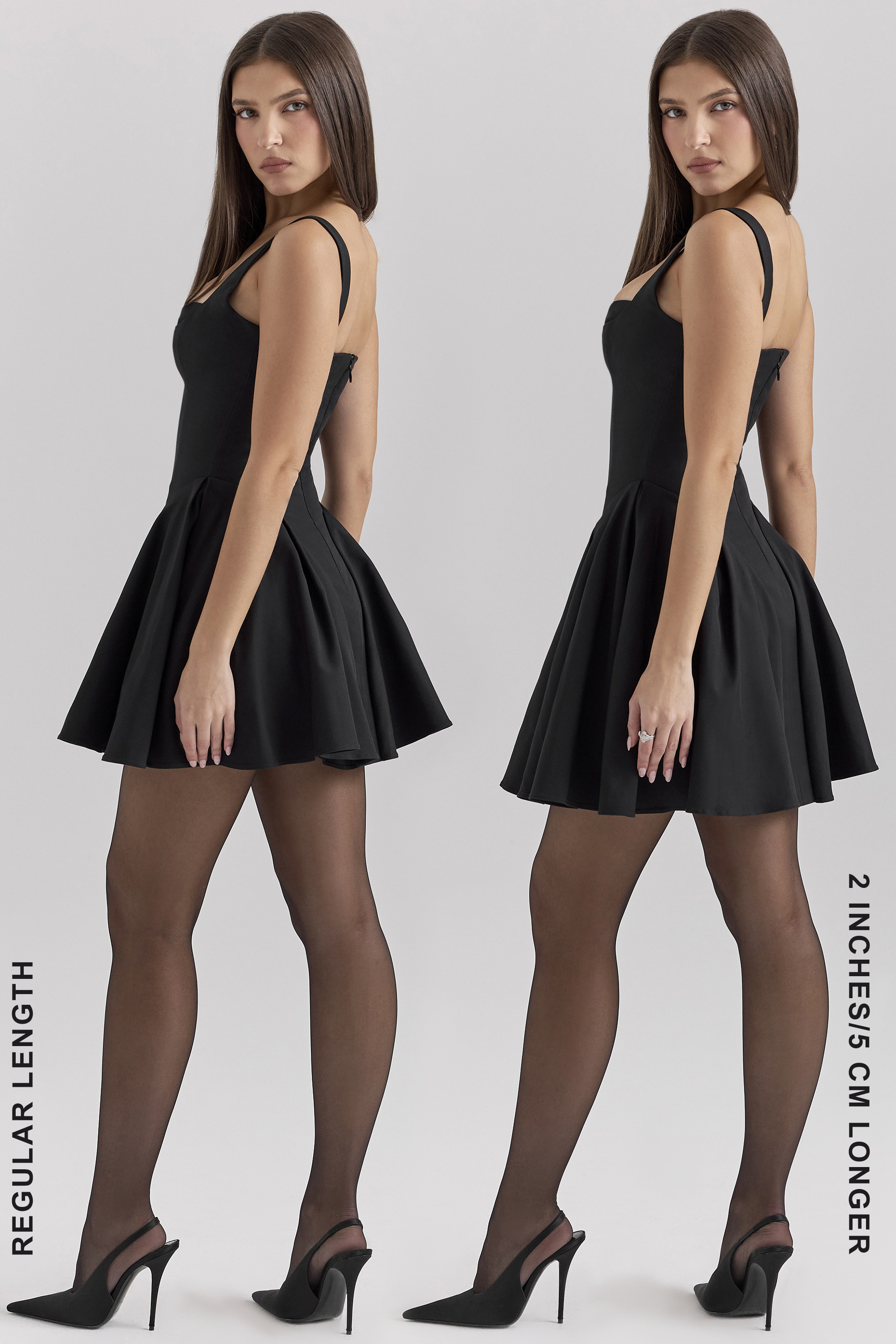 Bunny Black Twill Mini Dress - luluinthesky