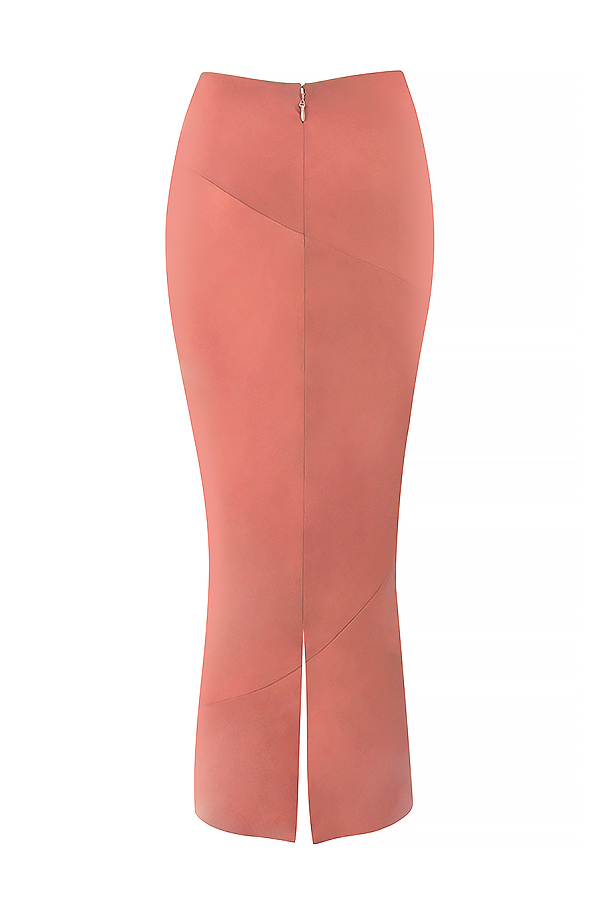 Colette Rose Satin Low Waist Midi Skirt - luluinthesky