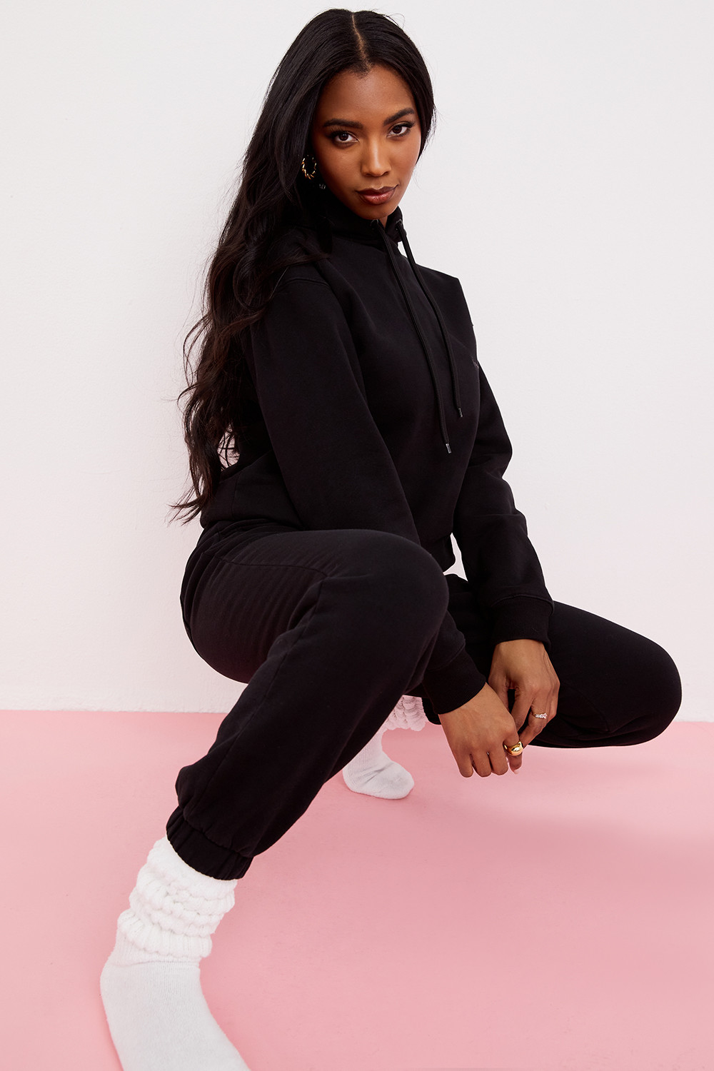 Halo Ink Cotton Fleece-Back Oversized Hoodie - luluinthesky