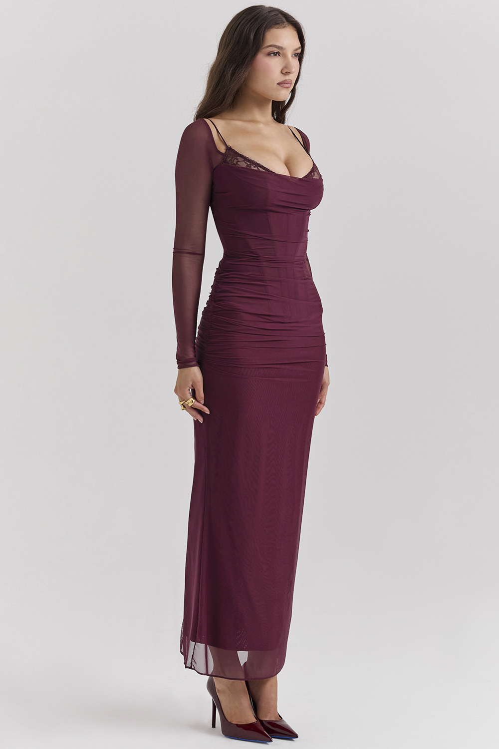 Katarina Wine Maxi Dress - luluinthesky