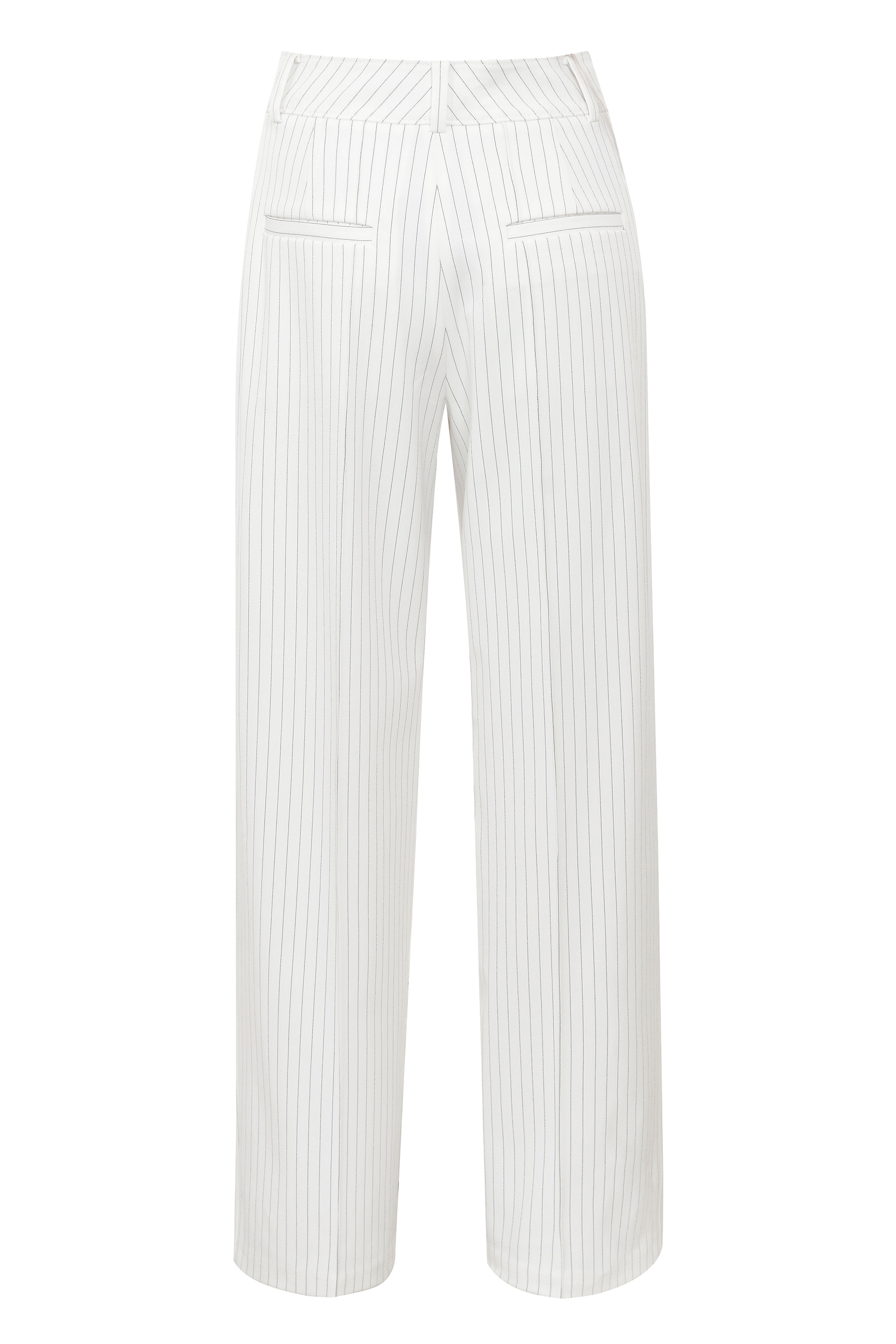 Hayden White Pinstripe High Waist Tailored Trousers - luluinthesky