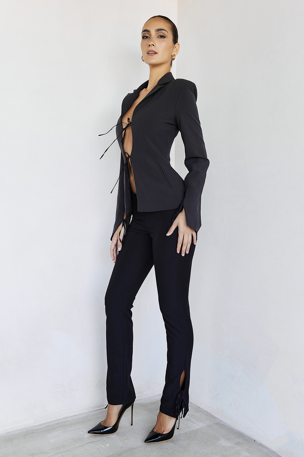 RiskyMistress Rocks  Black Cutout Trousers - SALE - luluinthesky