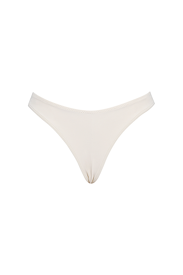 Capri Vanilla High Leg Bikini Bottom - luluinthesky