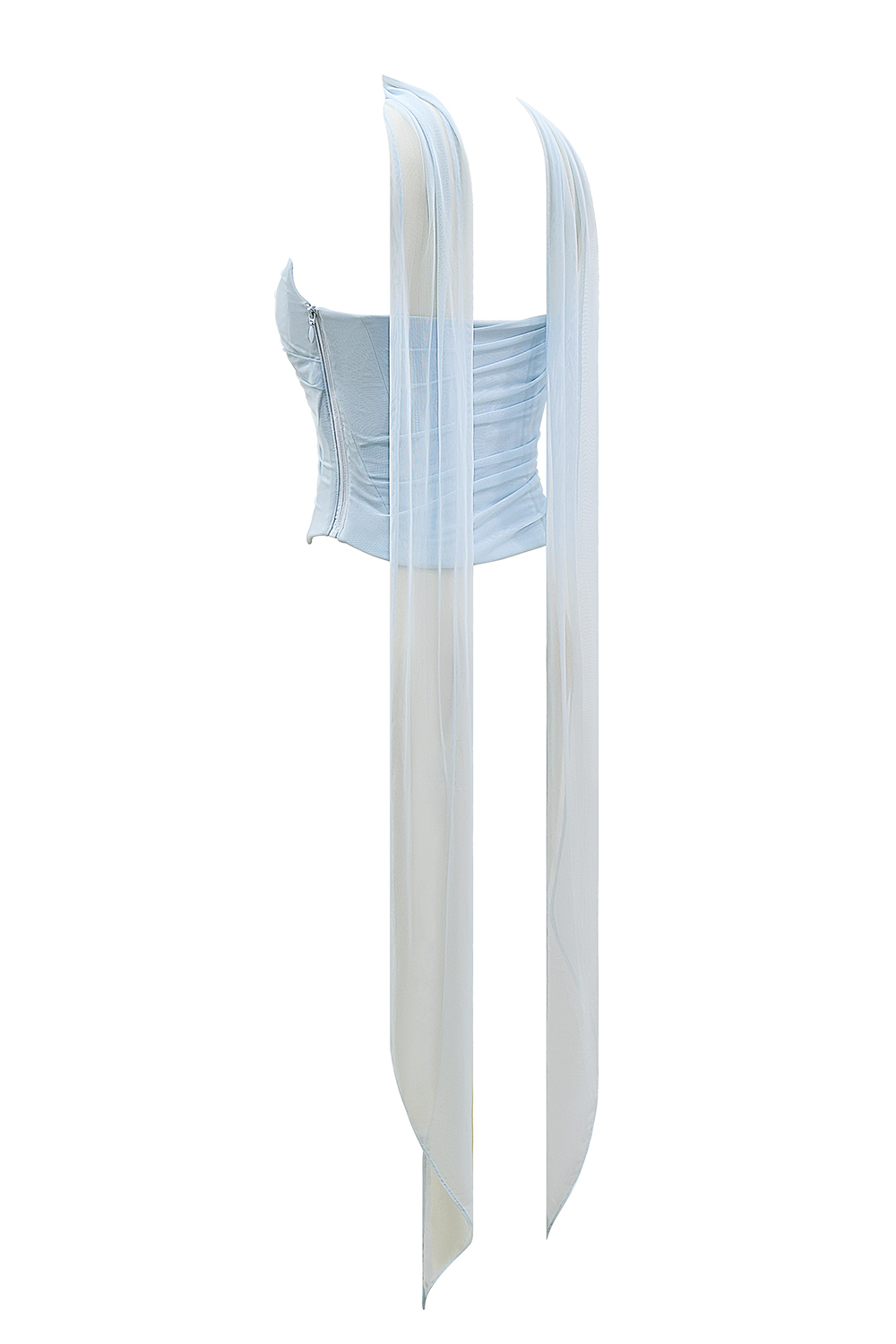 Hallie Bluebell Strapless Corset With Neck Scarf - luluinthesky