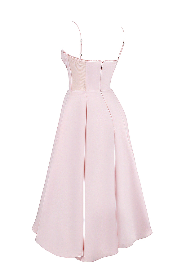 Mademoiselle Ballerina Pink Midi Dress - luluinthesky