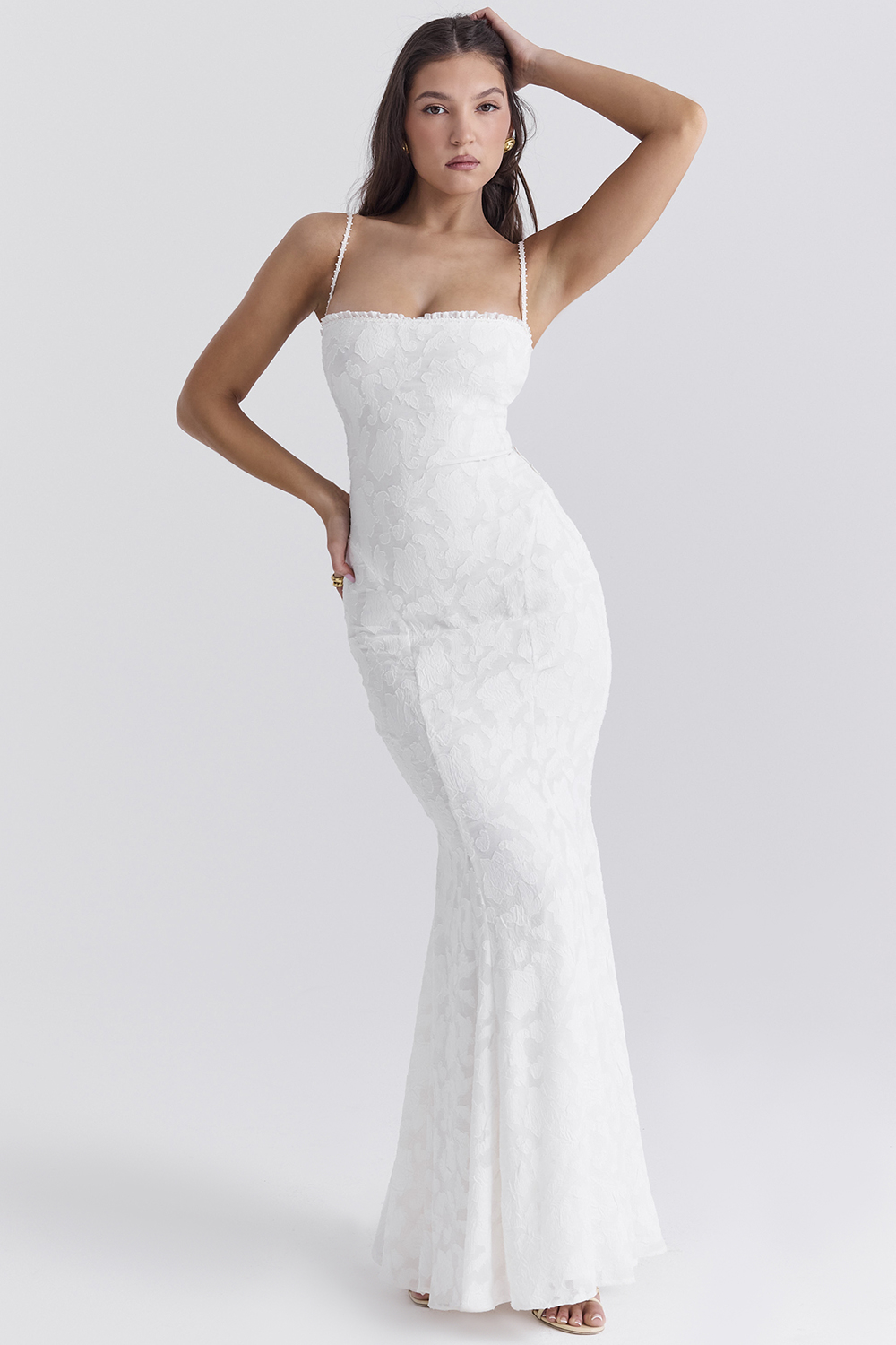 Joan Ivory Lace Up Back Maxi Dress - luluinthesky