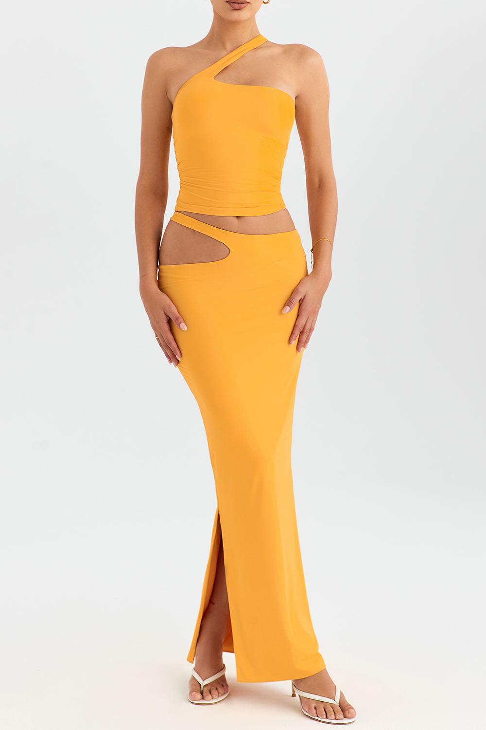 Mistress Rocks Tangerine Cutout Maxi Skirt - SALE - luluinthesky