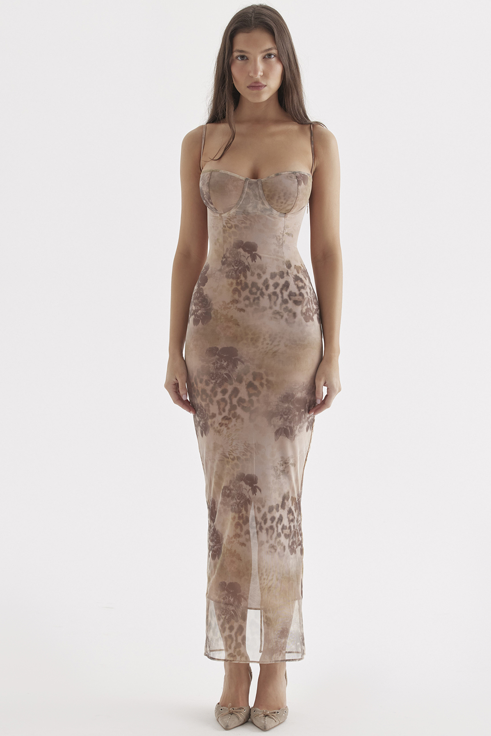 Aiza Cream Floral Print Maxi Dress - luluinthesky