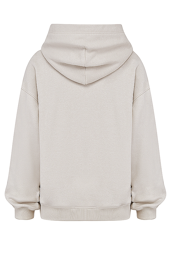 Mirage Cloud Cotton Fleece-Back Zip Through Hoodie - luluinthesky