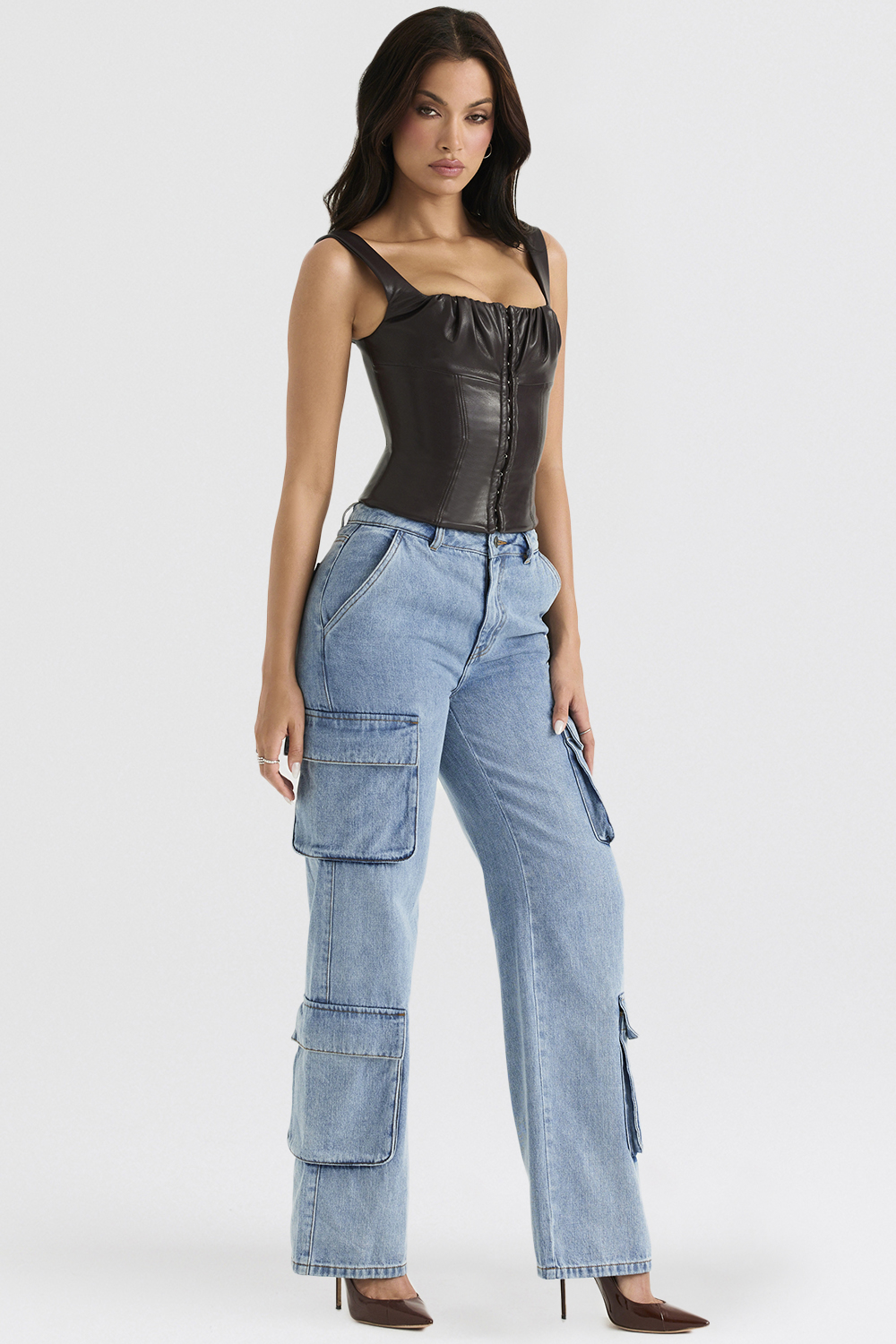 Ria Blue Washed Utility Jeans - luluinthesky