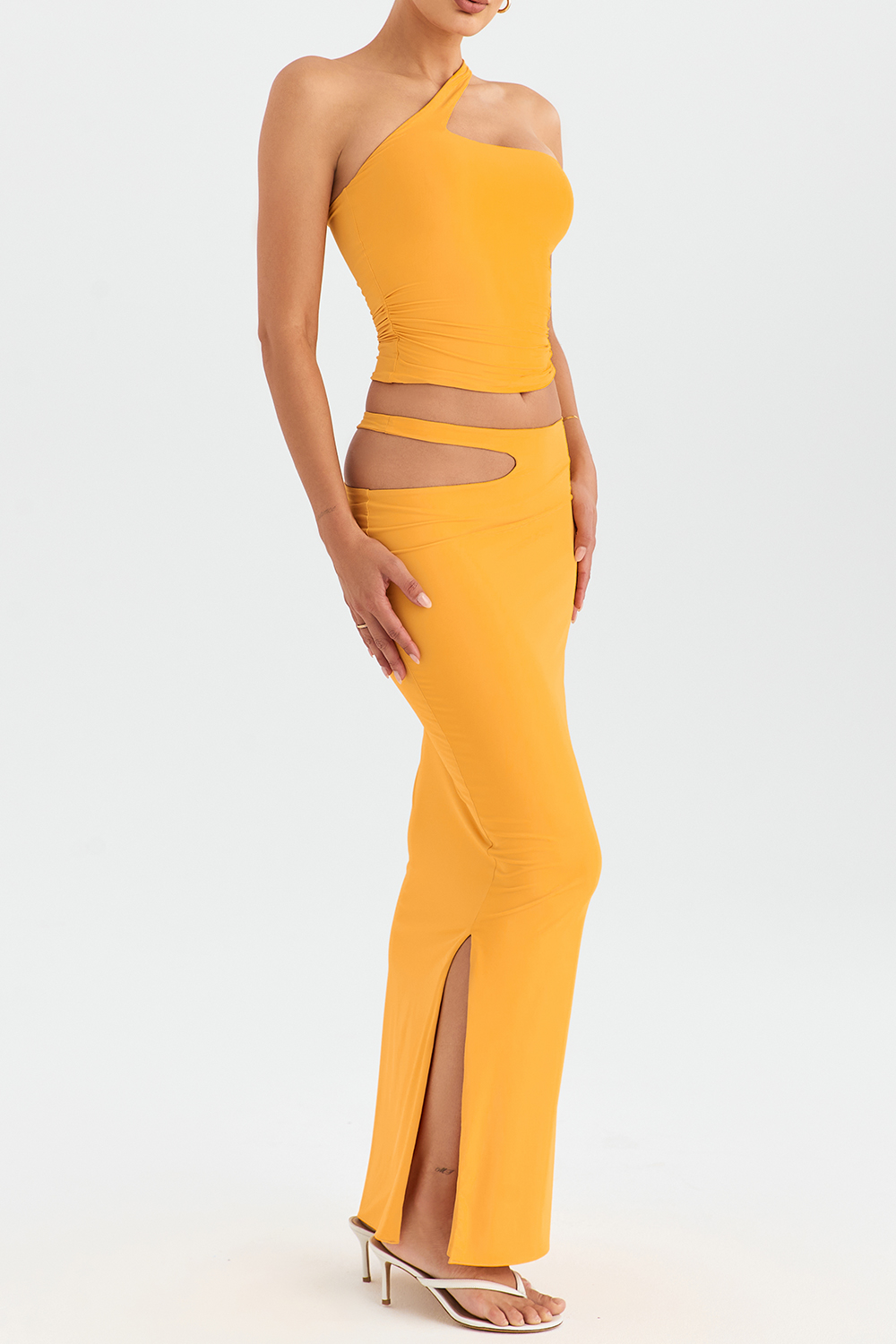 Mistress Rocks Tangerine Cutout Maxi Skirt - SALE - luluinthesky