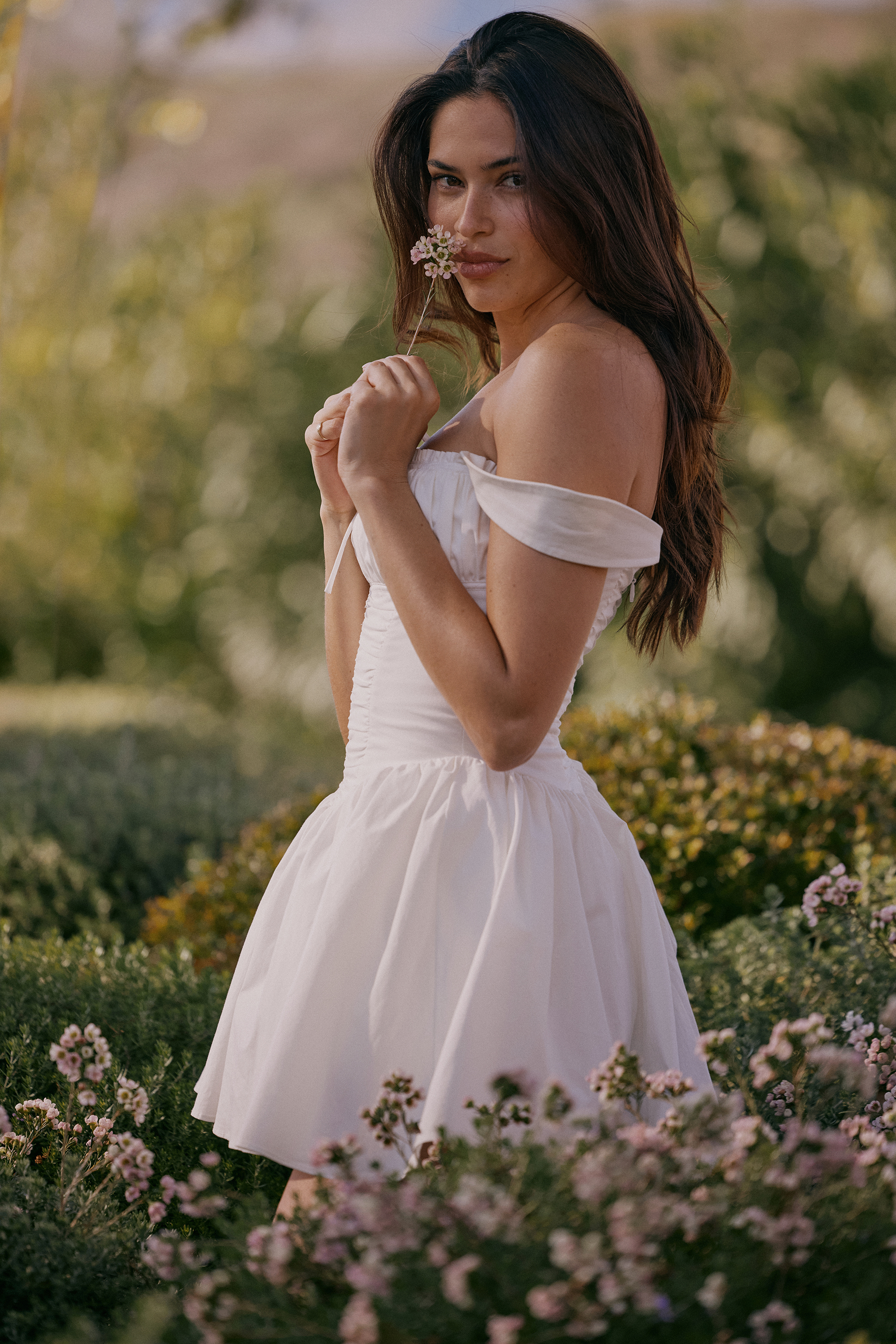 Ophelia White Cotton Mini Dress With Bloomers - luluinthesky