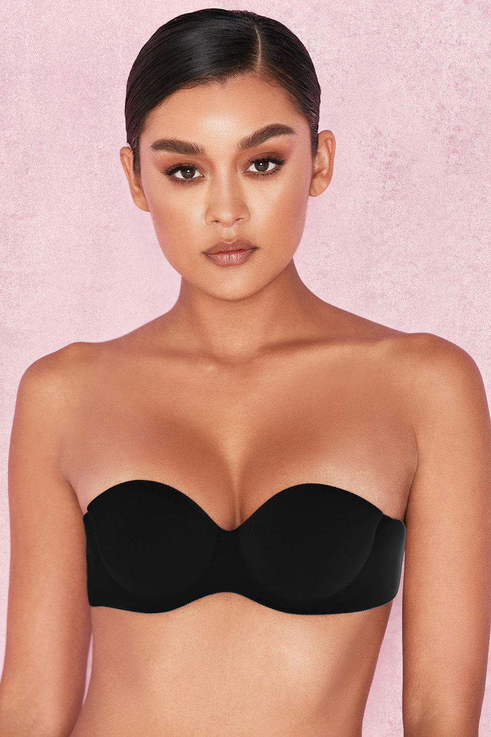 Strapless Backless Moulded Sticky Bra - Black - luluinthesky