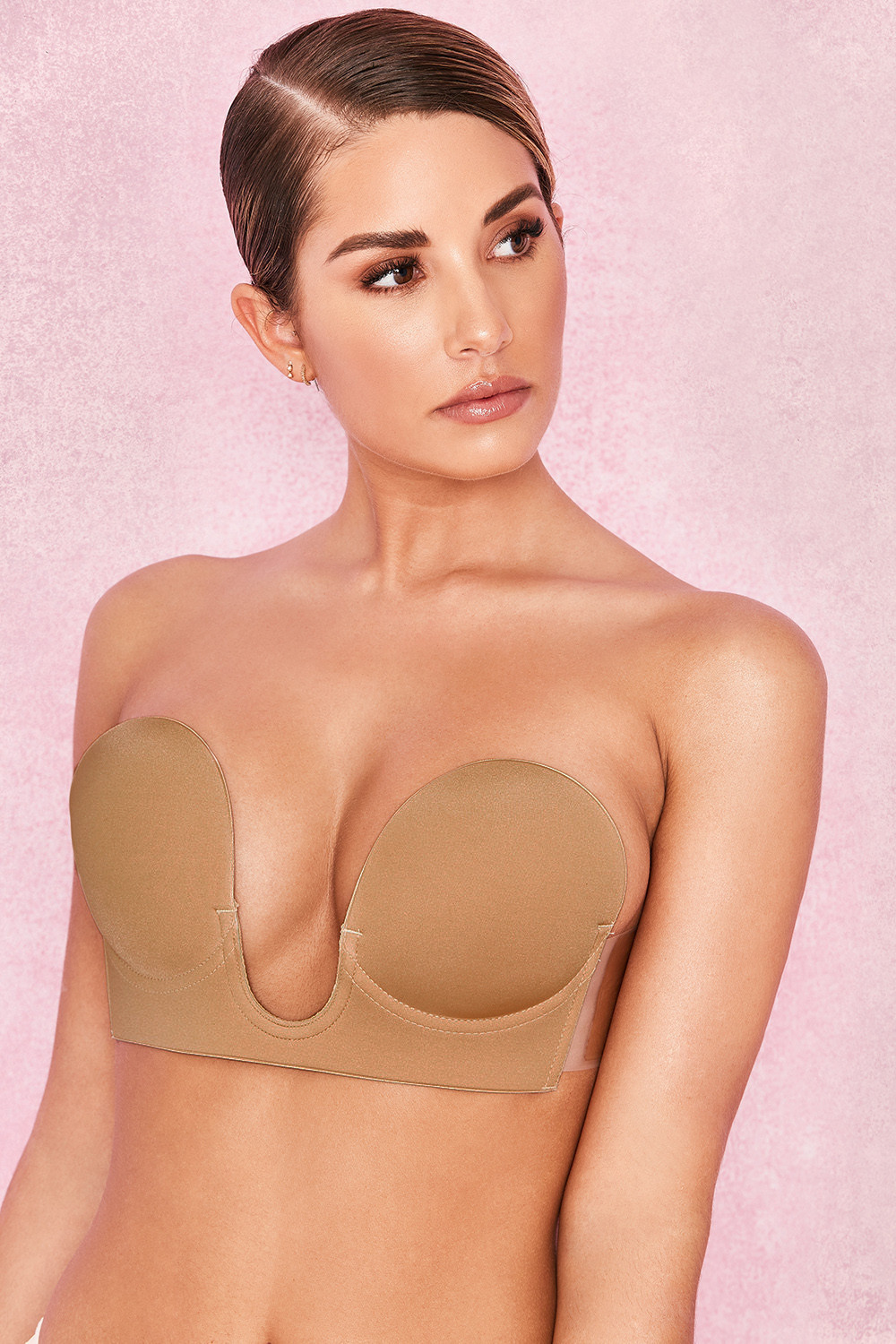 U Plunge Self Adhesive Bra - Caramel - luluinthesky
