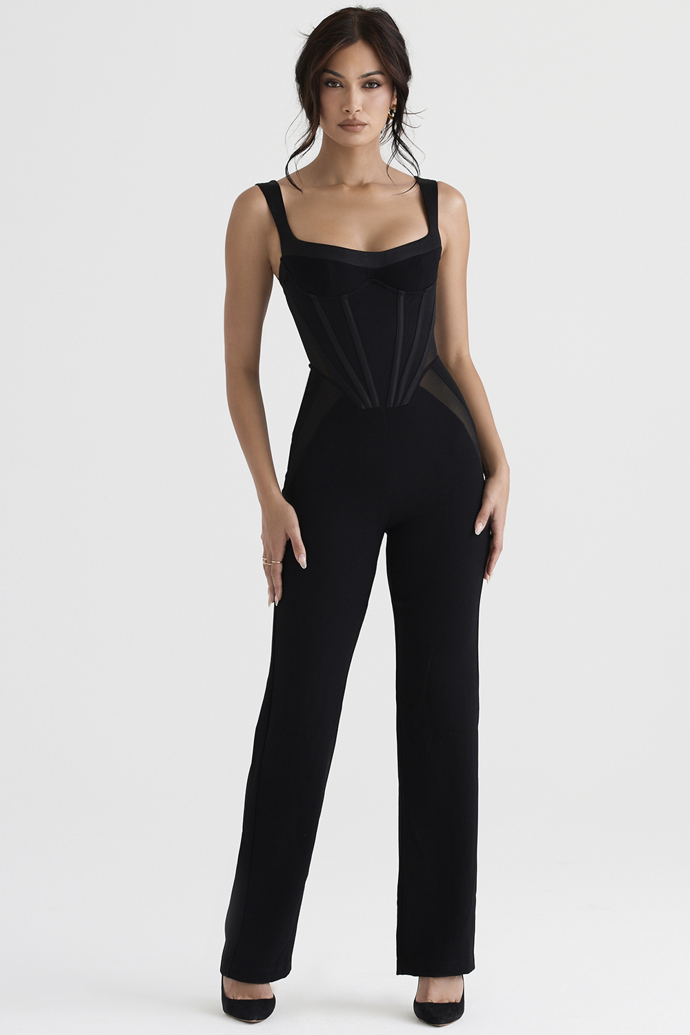 Mylene Black Corset Jumpsuit - luluinthesky