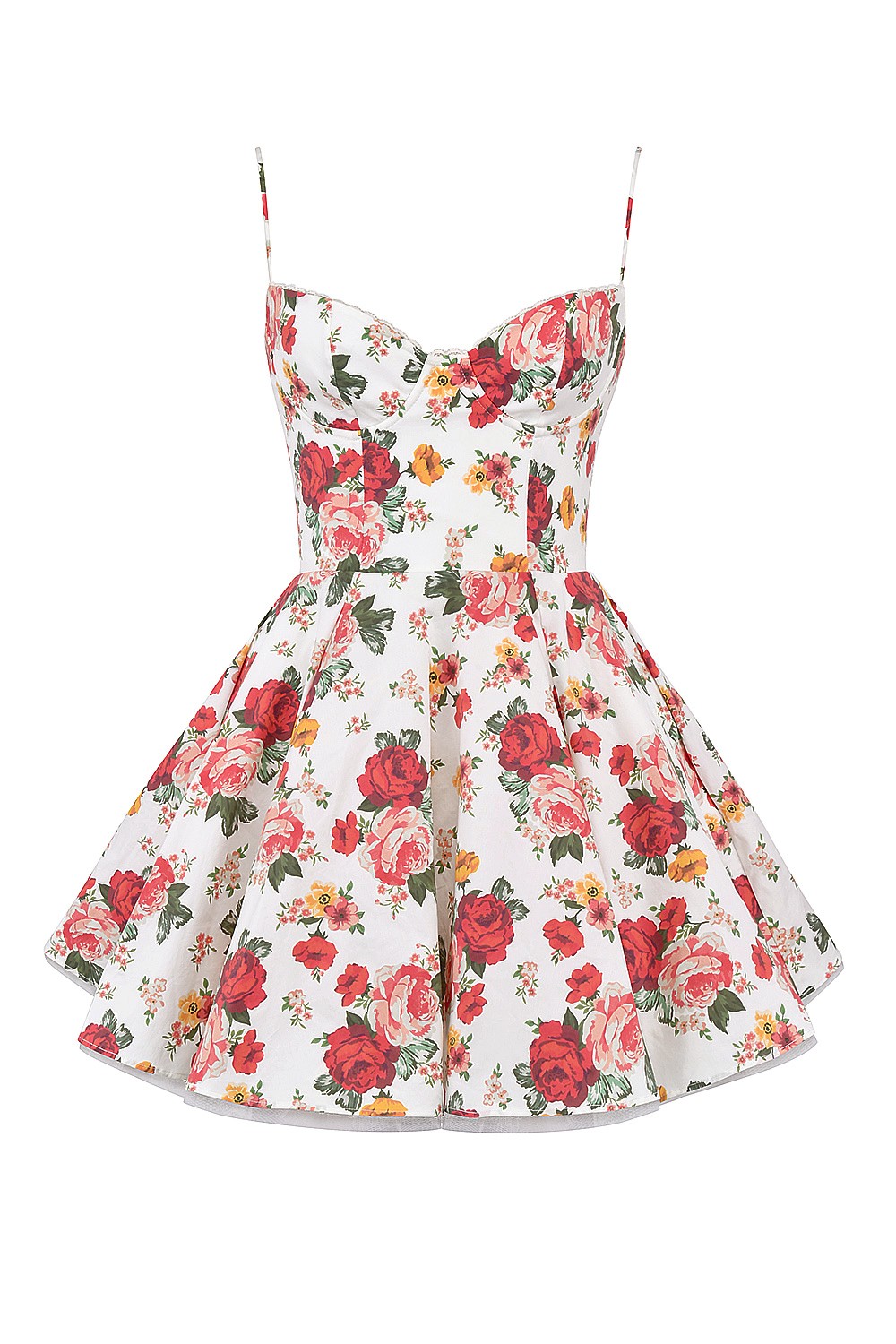 Minimoiselle Italian Rose Print Tulle Mini Dress - luluinthesky