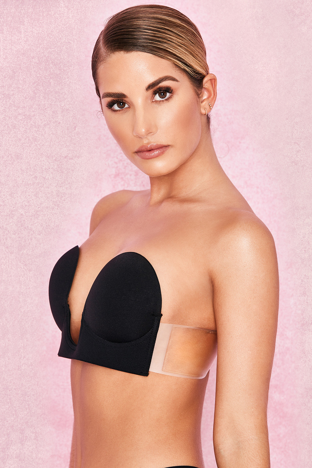 U Plunge Self Adhesive Bra - Black - luluinthesky
