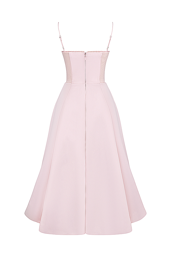 Mademoiselle Ballerina Pink Midi Dress - luluinthesky