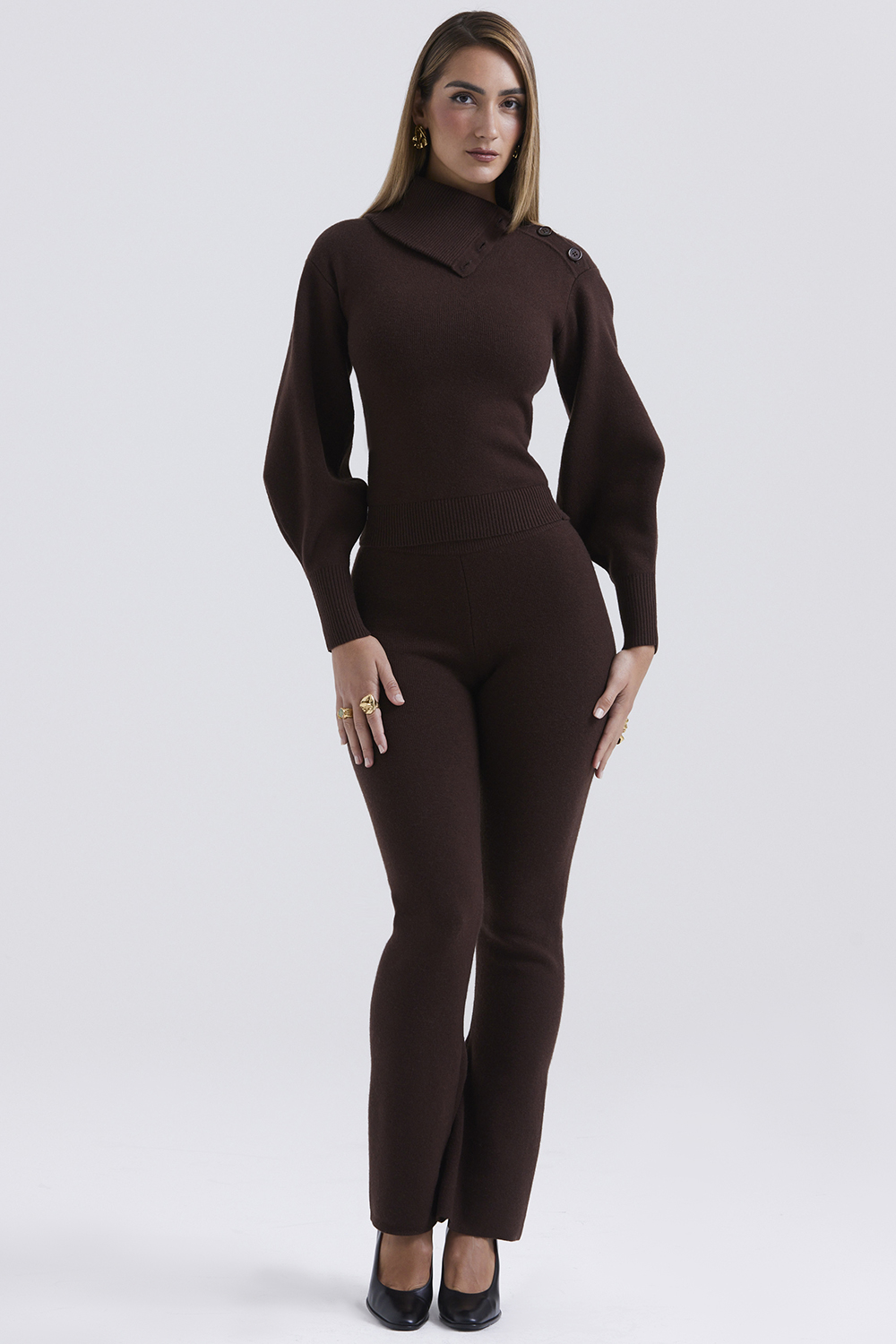 Nereida Chocolate Cashmere Blend Trousers - SALE - luluinthesky