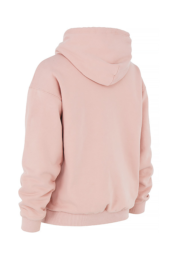Halo Blush Cotton Fleece-Back Oversized Hoodie - luluinthesky