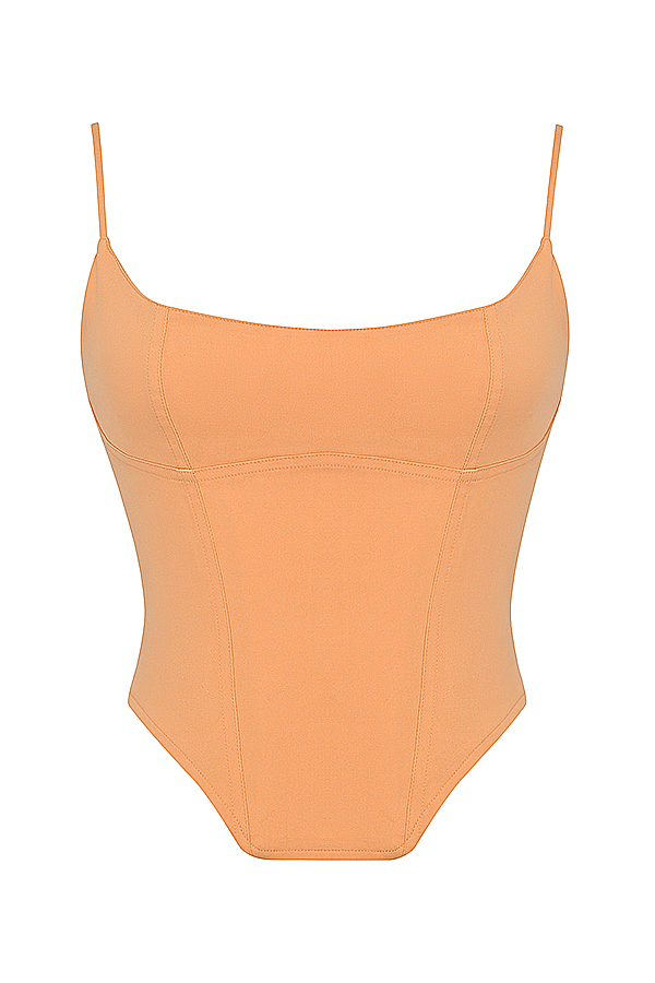 Flavia Tangerine Sculpting Corset - luluinthesky