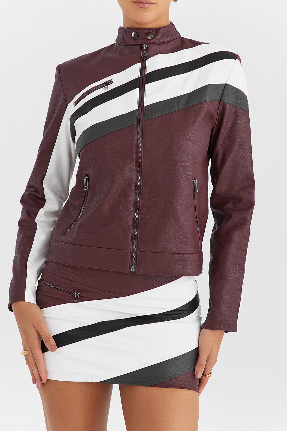 Mistress Rocks Hickory Vegan Leather Biker Skirt - SALE - luluinthesky