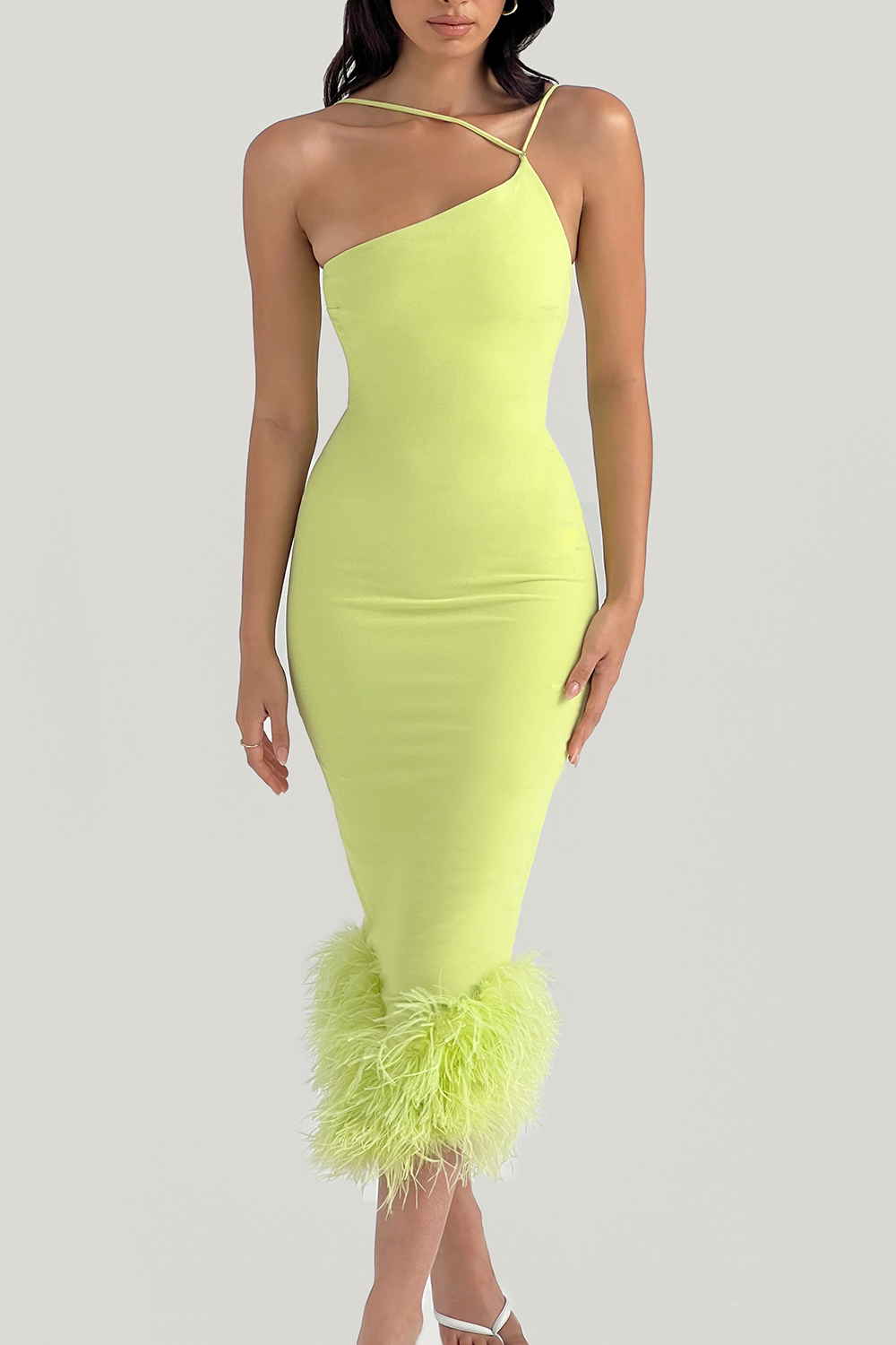 Alessia Lime Midi Dress - luluinthesky