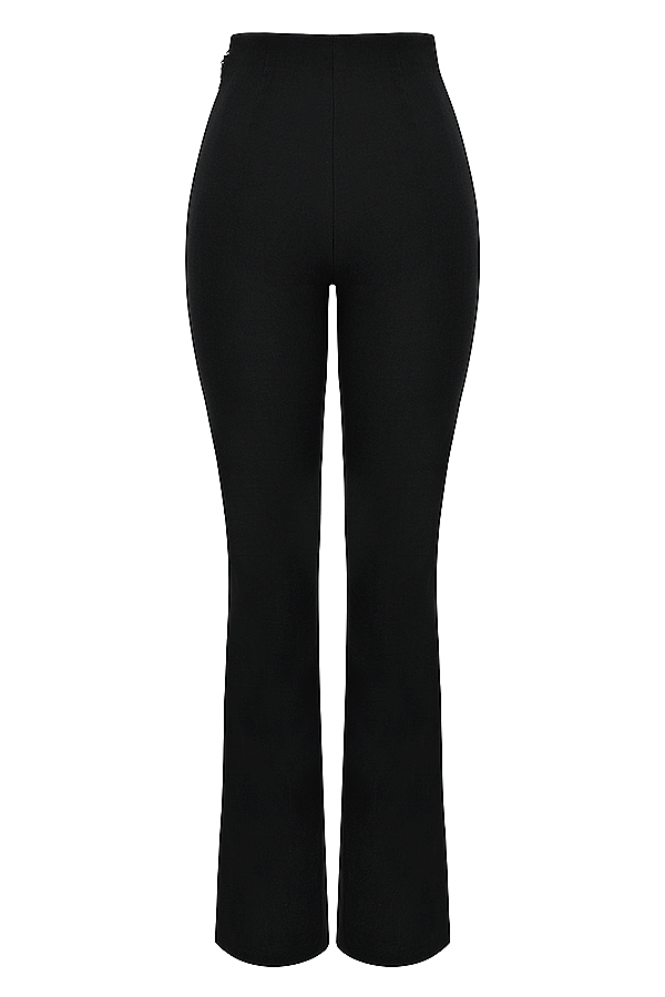 Laurel Black High Waisted Trousers - luluinthesky