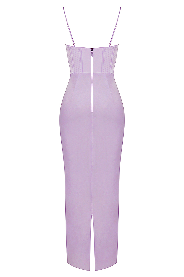 Charmaine Lavender Corset Maxi Dress - luluinthesky