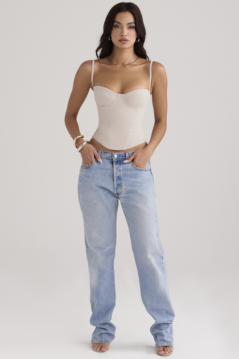 Shanna Oyster Underwired Corset - luluinthesky