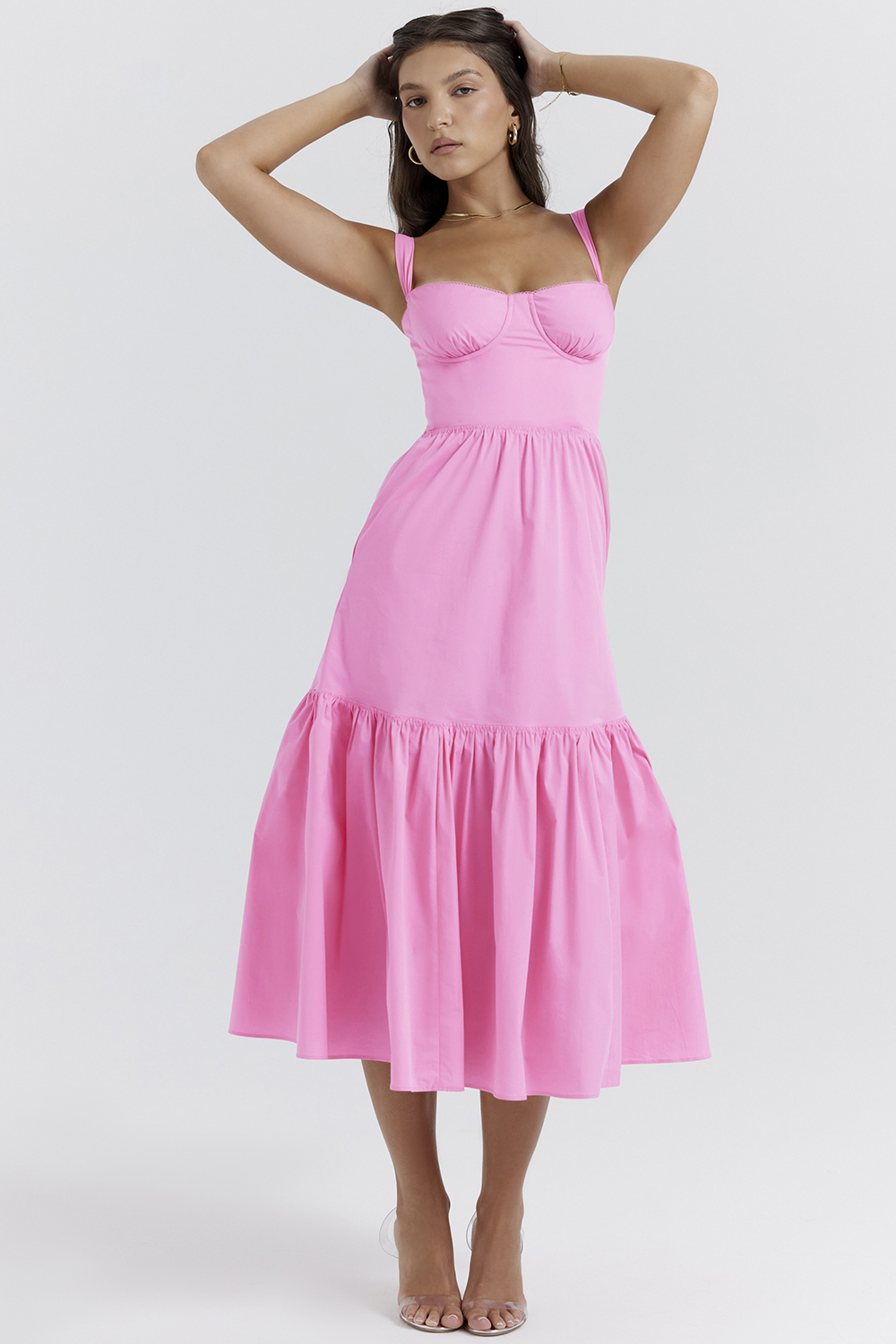 Elia French Pink Midi Sundress - luluinthesky