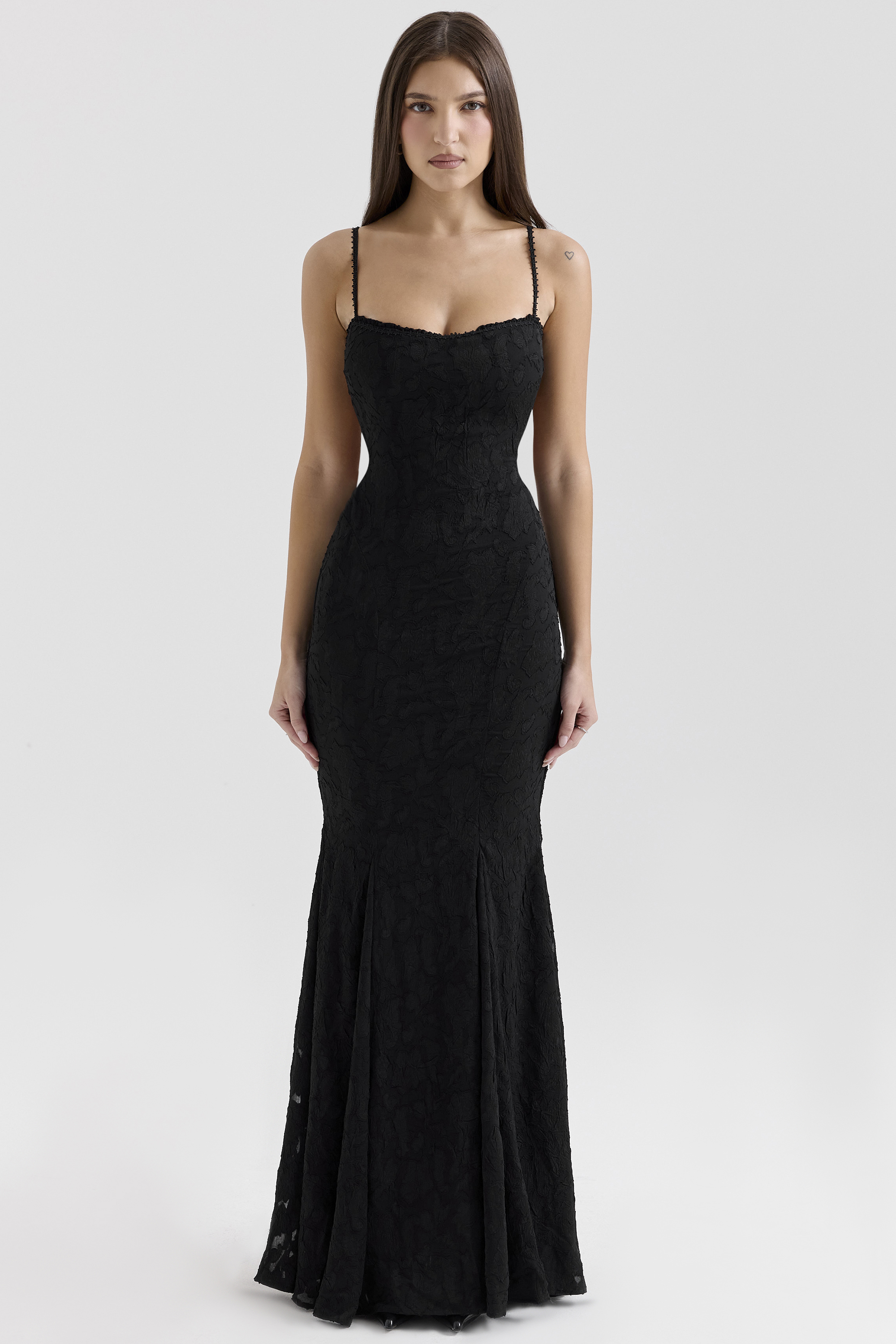 Joan Black Lace Maxi Dress - luluinthesky