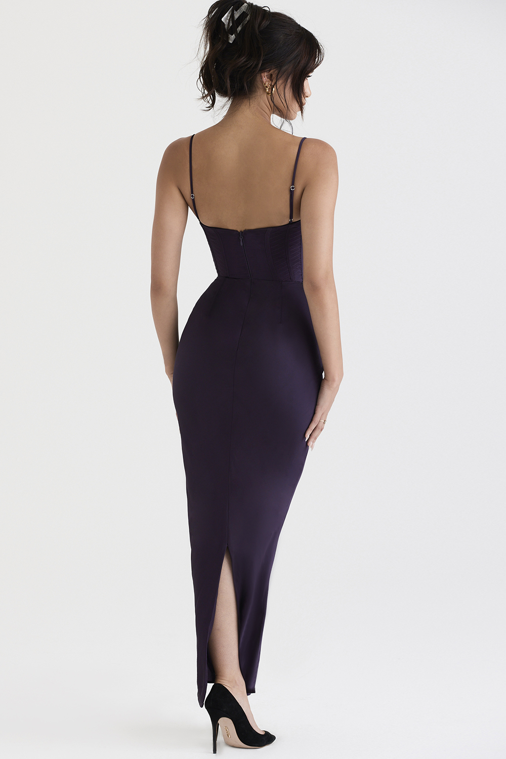 Charmaine Night Shade Corset Maxi Dress - luluinthesky