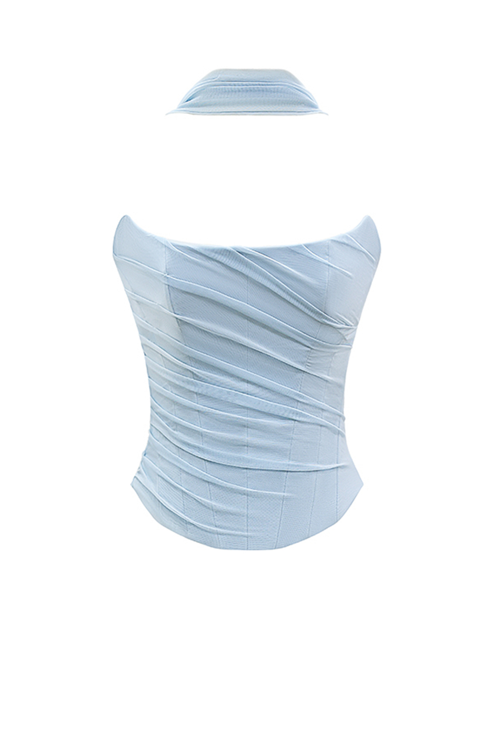 Hallie Bluebell Strapless Corset With Neck Scarf - luluinthesky