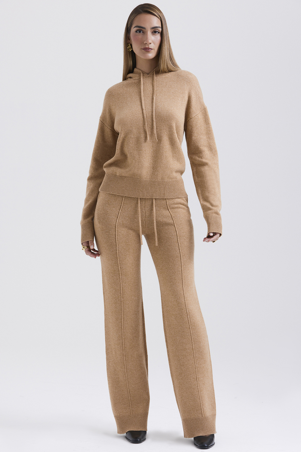 Yalina Camel Cashmere Blend Trousers - SALE - luluinthesky