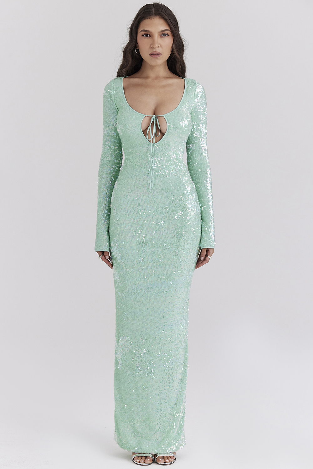 Titania Seafoam Sequin Maxi Gown - luluinthesky