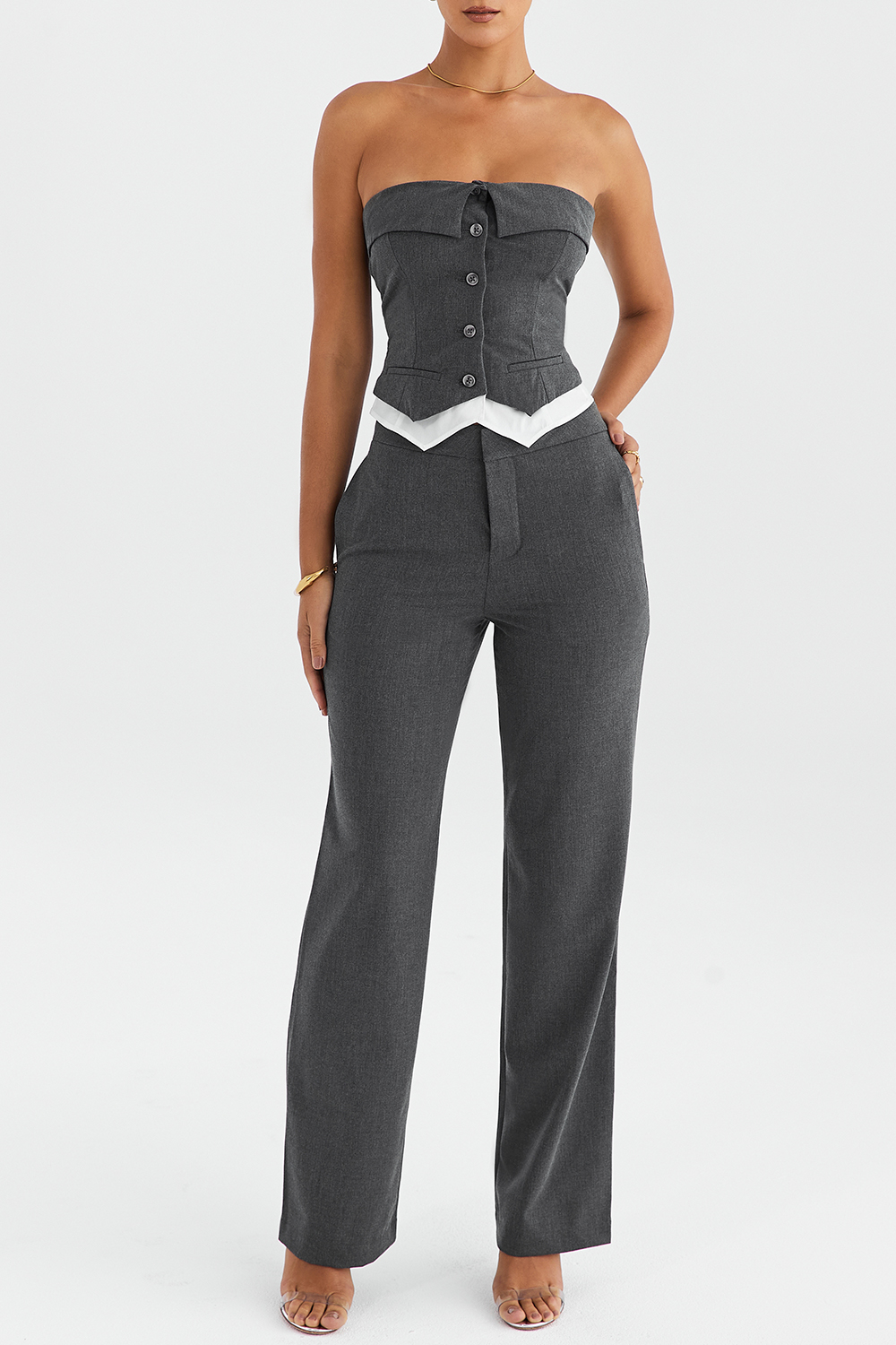 Mistress Rocks Slate Tailored Trousers - SALE - luluinthesky