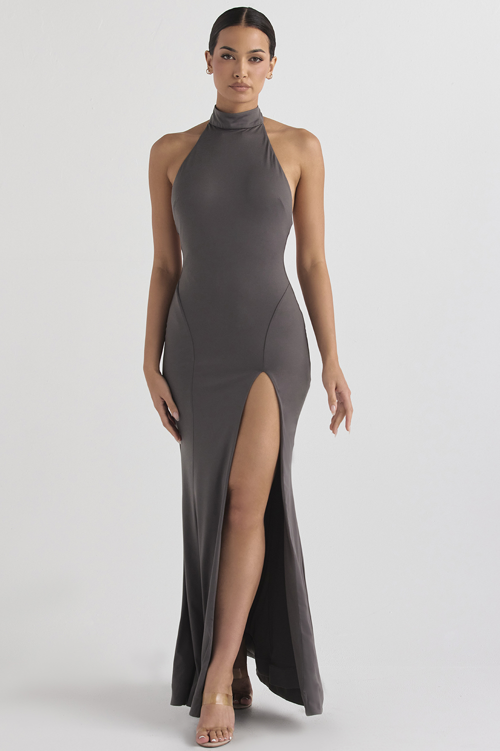 Juliette Shadow Halter Gown - luluinthesky