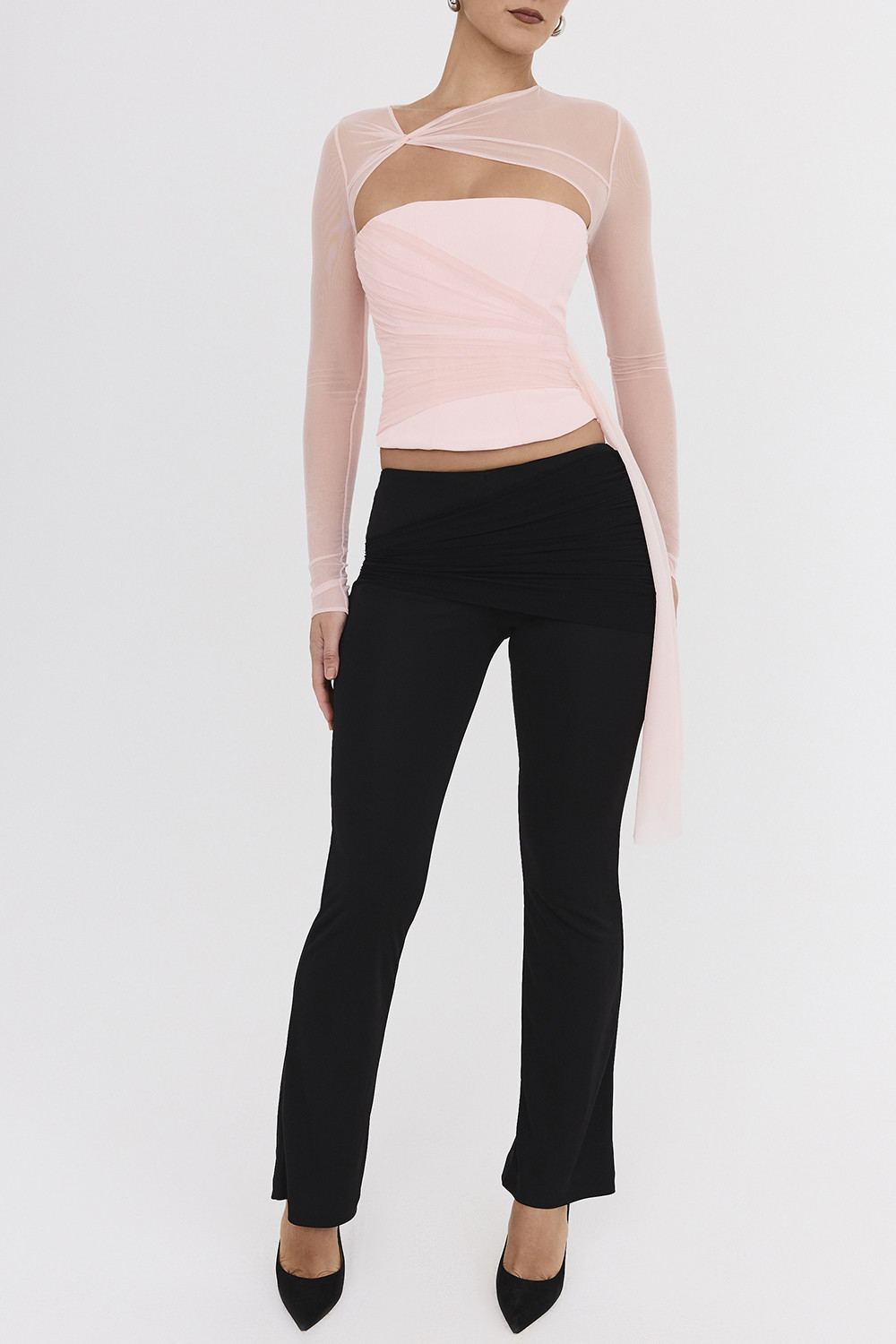 Mistress Rocks Black Draped Panel Trousers - SALE - luluinthesky