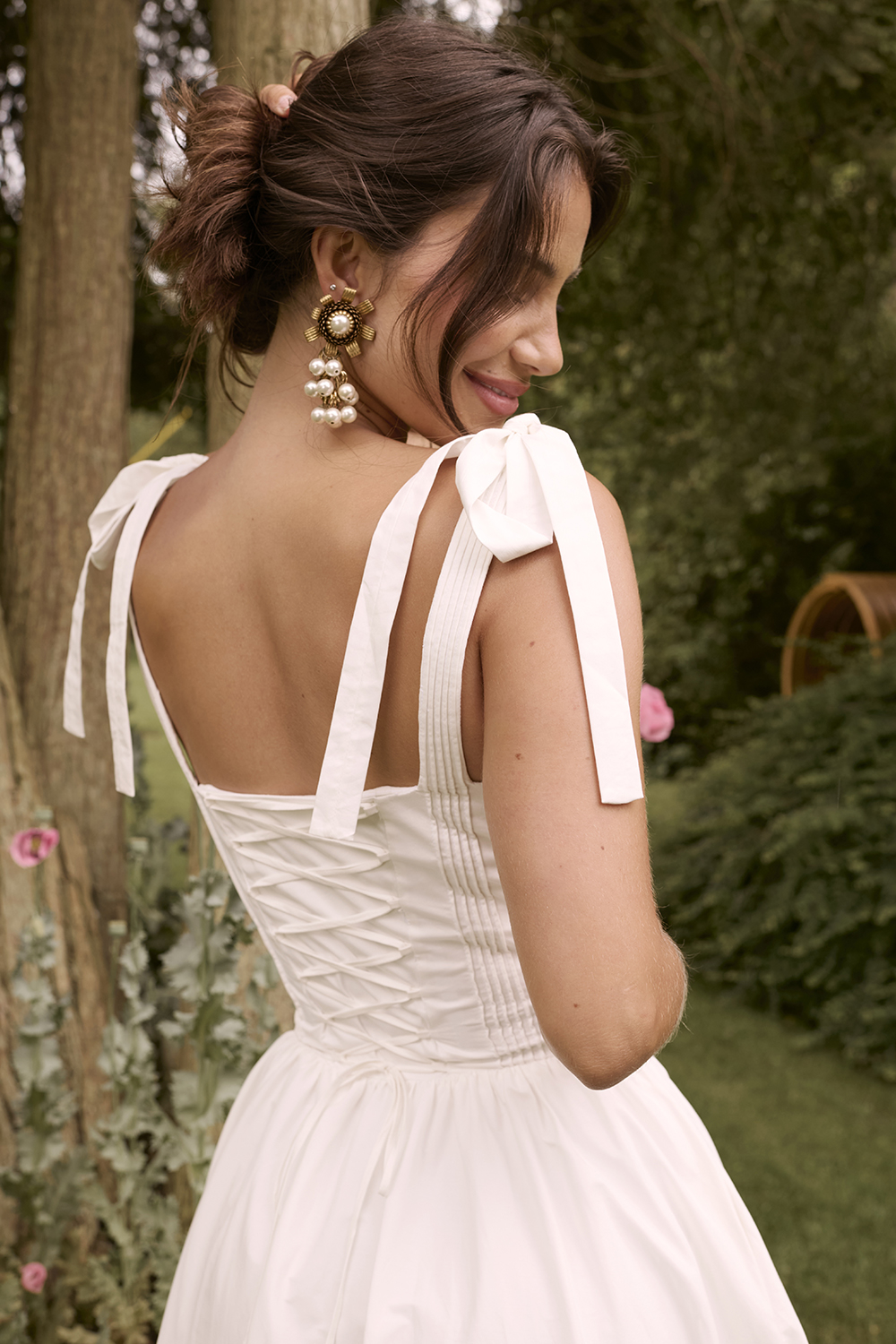 Hattie White Pin Tuck Cotton Midi Sundress - luluinthesky